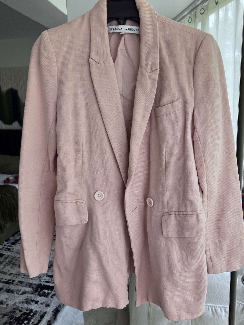 Rebecca Minkoff Blush Pink Tailored Blazer